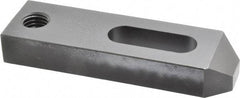 Jergens - 5/8" Stud, Low Carbon Steel, Plain Strap Clamp - 1-1/4" Travel, 5" OAL x 1-1/2" Wide x 3/4" High, Black Oxide Finish, Tapered Nose - A1 Tooling