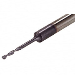 Iscar - 1.3mm 140° Solid Carbide Jobber Drill - TiAlN Finish, Right Hand Cut, Spiral Flute, Straight Shank, 46mm OAL, Standard Point - A1 Tooling