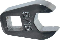 Proto - 5/16" 1/4" Drive Chrome Open End Crowfoot Wrench - 21/32" Head Diam x 1/4" Head Thickness - A1 Tooling