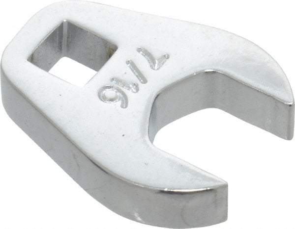 Proto - 7/16" 1/4" Drive Chrome Open End Crowfoot Wrench - 7/8" Head Diam x 1/4" Head Thickness - A1 Tooling