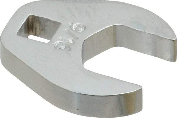 Proto - 9/16" 1/4" Drive Chrome Open End Crowfoot Wrench - 1-1/8" Head Diam x 1/4" Head Thickness - A1 Tooling