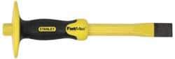 Stanley - 12" OAL x 1" Blade Width Cold Chisel - 1" Tip, 3/4" Stock, Patented Bi-Material Break Resistant Handle - A1 Tooling