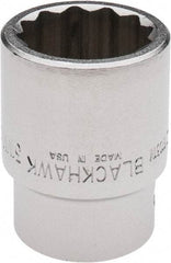 Blackhawk by Proto - 3/4" Drive, Standard Hand Socket - 6 Points, 2-13/64" OAL, Alloy Steel, Black Finish - A1 Tooling