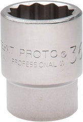 Proto - 1" Drive, 1-1/8" Socket, Spline Socket - 12 Points, 2-35/64" OAL - A1 Tooling