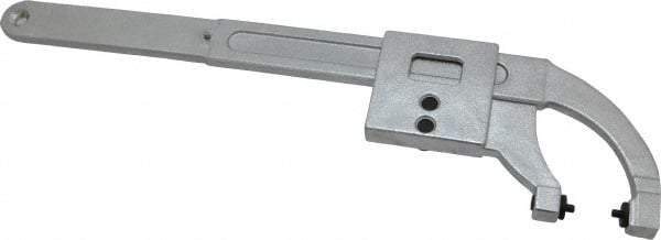 Facom - 0" to 3-15/16" Capacity, Satin Chrome Finish, Pin Spanner Wrench - 14-1/4" OAL, 4mm Hook Pin Height - A1 Tooling