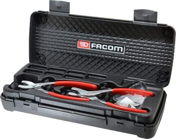 Facom - 21 Piece, Convertible Retaining Ring Pliers Set - 13-3/16" OAL, Comes in Plastic Case - A1 Tooling