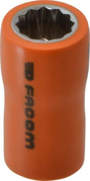 Facom - 3/8" Drive, Standard Hand Socket - 12 Points, 1-13/16" OAL, Alloy Steel - A1 Tooling