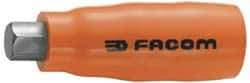 Facom - 1/2" Drive, 14mm Hex Bit Socket - 3-5/8" OAL, 11/16" Bit Length, Insulated - A1 Tooling