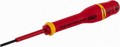 Facom - 150mm OAL Standard Slotted Screwdriver - 100mm Blade Length, Round Shank, Ergonomic Handle - A1 Tooling