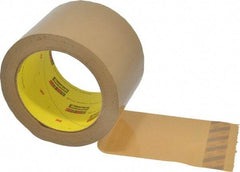 3M - 3" x 55 Yd Natural (Color) Rubber Adhesive Sealing Tape - Polypropylene Film Backing, 3.1 mil Thick, 70 Lb Tensile Strength, Series 375 - A1 Tooling