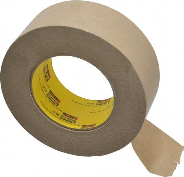 3M - 2" Wide x 60 Yd Long Brown Paper Masking Tape - Series 2517, 6.5 mil Thick, 35 In/Lb Tensile Strength - A1 Tooling