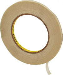 3M - 60 Yd Long x 1/4" Wide, Series 361, White Silicone Glass Cloth Tape - 7.5 mil Thick, 182 Lb/In Tensile Strength - A1 Tooling