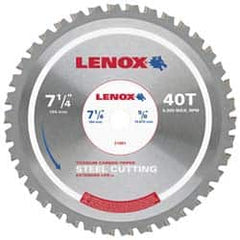 Lenox - 14" Diam, 1" Arbor Hole Diam, 90 Tooth Wet & Dry Cut Saw Blade - Titanium Carbide-Tipped, General Purpose Action, Standard Round Arbor - A1 Tooling