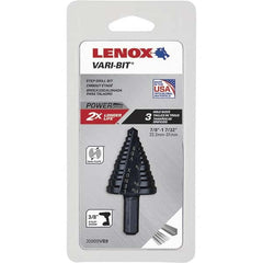 Lenox - 3 Hole Sizes, 7/8 to 1-7/32" Hole Diam High Speed Steel Split Point Step Drill Bit - A1 Tooling