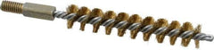 Value Collection - 5/8" Diam Helical Brass Tube Brush - 0.005" Filament Diam, 3-1/2" Brush Length, 5-1/2" OAL, 5/16-18 Male Shank - A1 Tooling