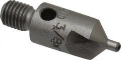 Made in USA - 1-1/8" OAL, 3/8" Head Diam, 2 Flute, 100° Incl Angle, Integral Pilot, Adjustable Stop Countersink - A1 Tooling