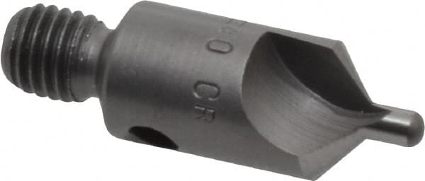 Made in USA - 1-1/8" OAL, 3/8" Head Diam, 2 Flute, 100° Incl Angle, Integral Pilot, Adjustable Stop Countersink - A1 Tooling