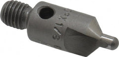 Made in USA - 1-1/8" OAL, 3/8" Head Diam, 2 Flute, 100° Incl Angle, Integral Pilot, Adjustable Stop Countersink - A1 Tooling