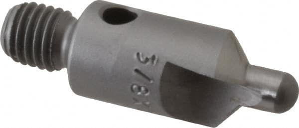 Made in USA - 2-1/2" OAL, 3/8" Head Diam, 2 Flute, 100° Incl Angle, Integral Pilot, Adjustable Stop Countersink - A1 Tooling