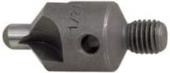 Made in USA - 2-1/2" OAL, 1/2" Head Diam, 3 Flute, 100° Incl Angle, Integral Pilot, Adjustable Stop Countersink - A1 Tooling