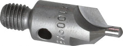 Made in USA - 1-1/8" OAL, 3/8" Head Diam, 3 Flute, 100° Incl Angle, Integral Pilot, Adjustable Stop Countersink - A1 Tooling