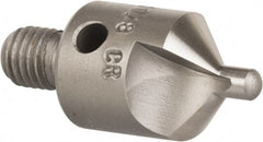 Made in USA - 1-1/8" OAL, 1/2" Head Diam, 2 Flute, 100° Incl Angle, Integral Pilot, Adjustable Stop Countersink - A1 Tooling