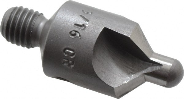 Made in USA - 2-1/2" OAL, 1/2" Head Diam, 3 Flute, 100° Incl Angle, Integral Pilot, Adjustable Stop Countersink - A1 Tooling