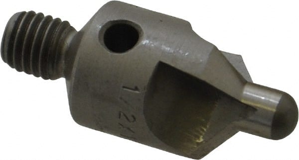 Made in USA - 2-1/2" OAL, 1/2" Head Diam, 3 Flute, 100° Incl Angle, Integral Pilot, Adjustable Stop Countersink - A1 Tooling