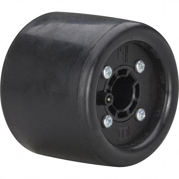 Dynabrade - 3-1/4" Wheel OD, 3" Wheel Width, 7,000 RPM, Aluminum, Pneumatic Wheel with Hub - 10-11/16" Long x 3" Wide, 5/8" Wheel Arbor Hole, For Use with 13204, 13505, 13515 & 13520 Dynastraight Air-Powered Abrasive Finishing Tools - A1 Tooling