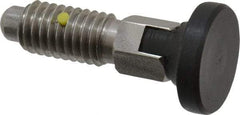 Gibraltar - 3/8-16, 1/4" Max Plunger Diam, 0.25 Lb Init to 2 Lb Final End Force, Locking Knob Handle Plunger - Delrin Knob, 0.94" Body Length, 3/4" Length Under Head/Shoulder, 0.18" Plunger Projection - A1 Tooling