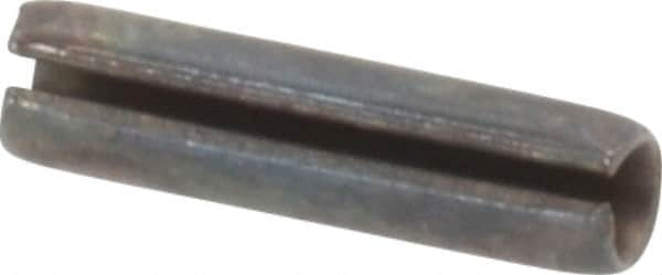 Value Collection - 3/32" Diam x 3/8" Long Slotted Spring Pin - Grade 1070-1090 Alloy Steel, Black Oxide Finish - A1 Tooling