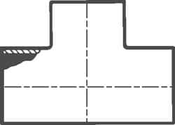 VNE - 4", Unpolished Style, Sanitary Stainless Steel Pipe Tee - Butt Weld x Butt Weld x Butt Weld Connection, Grade 316L - A1 Tooling