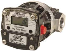 GPI - 1/2" Port Oval Gear Flowmeter - 800 Max psi, 0.3 to 7.9 GPM, Aluminum - A1 Tooling