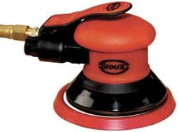 Sioux Tools - 12,000 OPM, 13 CFM Air Consumption, Palm Air Orbital Sander - Round Pad, 1/4 NPT Inlet - A1 Tooling