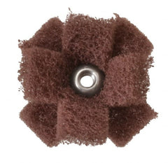 Merit Abrasives - 1-1/2" Diam Medium Density Cross Buff - 2 Plys, 8-32 Thread, Very Fine Grade, 23,000 Max RPM - A1 Tooling