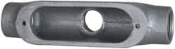 Cooper Crouse-Hinds - Form 5, TB Body, 3/4" Trade, Rigid Malleable Iron Conduit Body - Oval, 6" OAL, 9-1/2 cc Capacity, Gray - A1 Tooling