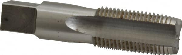 Interstate - 1/2-14 NPS Thread, 4 Flute Standard Pipe Tap - 3-1/8" OAL, 1-3/8" Thread Length, 11/16" Shank Diam, Bright Finish, High Speed Steel - Exact Industrial Supply