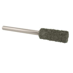 Grier Abrasives - 1/4" Head Diam x 1/2" Thickness, W163, Cylinder End, Aluminum Oxide Mounted Point - Green-Gray, Fine Grade, 60,000 RPM - A1 Tooling