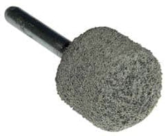 Grier Abrasives - 1" Head Diam x 1" Thickness, A21, Ball Nose End, Aluminum Oxide Mounted Point - Green-Gray, Fine Grade, 34,500 RPM - A1 Tooling