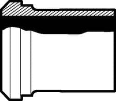 VNE - 3" Bevel Seat Style Sanitary Stainless Steel Pipe Long Welding Ferrule - Exact Industrial Supply