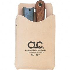 CLC - General Purpose Holster with 1 Pocket - Leather, Natural (Color), 4-1/4" Wide x 7-1/2" High x 1" Deep - A1 Tooling