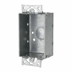 Cooper Crouse-Hinds - 1 Gang, (3) 1/2" Knockouts, Steel Rectangle Switch Box - 3" Overall Height x 2" Overall Width x 1-1/2" Overall Depth - A1 Tooling