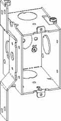 Cooper Crouse-Hinds - 1 Gang, (7) 1/2" Knockouts, Steel Rectangle Switch Box - 3" Overall Height x 2" Overall Width x 2" Overall Depth - A1 Tooling