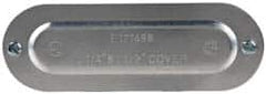 Cooper Crouse-Hinds - 1-1/4" & 1-1/2" Trade, Aluminum Conduit Body Cover Plate - Use with Series 5 Conduit Outlet Bodies - A1 Tooling