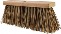 Rubbermaid - 16" Rough Surface Palmyra Push Broom - 6" Bristle Length, Wood Block, Tapered Handle Connection, Handle Sold Separately - A1 Tooling