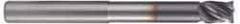 Accupro - 1/2", 4 Flute, Single End, Solid Carbide, 0.03" Corner Radius End Mill - 4" OAL, Right Hand Flute, 5/8" LOC, Right Hand Cut, 2-3/8" Extended Reach - A1 Tooling