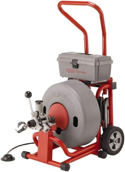 Ridgid - Electric Battery Drain Cleaning Machine - For 3" to 6" Pipe, 5/8" x 100' Cable, 285 Max RPM - A1 Tooling