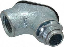 Cooper Crouse-Hinds - 1/2" Trade, Malleable Iron Threaded Angled Rigid/Intermediate (IMC) Conduit Elbow - Insulated - A1 Tooling