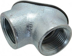 Cooper Crouse-Hinds - 1" Trade, Malleable Iron Threaded Angled Rigid/Intermediate (IMC) Conduit Elbow - Insulated - A1 Tooling