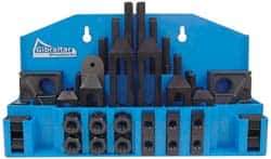 Gibraltar - 52 Piece Fixturing Step Block & Clamp Set with 1" Step Block, 11/16" T-Slot, 5/8-11 Stud Thread - 1-1/8" Nut Width, 3, 4, 5, 6, 7 & 8" Stud Lengths - A1 Tooling